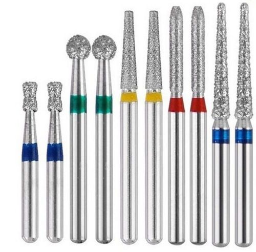 25x dental diamond burs flat-end  medium fg 1.6mm for high speed handpiece 5box for sale