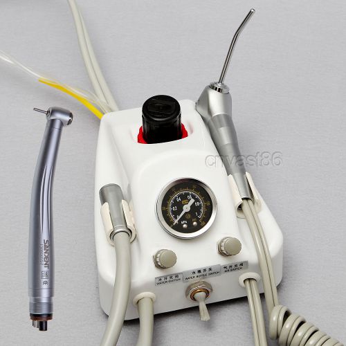 Dental Lab Portable 4 Holes Turbine Unit Work With Compressor &amp; 1* Handpiece