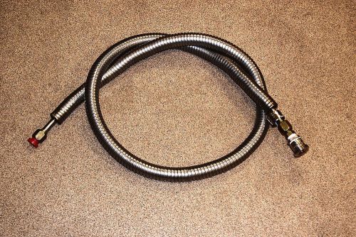 Cryogenic Hose 7 Ft W/ #8 JIC Fittings Stainless Steel Cryo Transfer Vacuum Hose