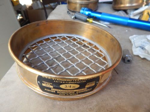 U.s.standard testing sieve &#034; fisher scientific&#034; 3/4&#034; for sale