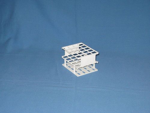 Nalgene Test Tube Rack - Holds 20, 20mm Tubes, White, 5&#034;x5&#034;x2.5&#034;