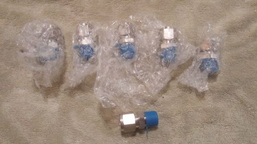 6 Brennan SS 3/8&#034; NPT to 1/2&#034; tube fittings