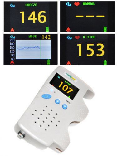 Fetal doppler 3mhz color lcd back light &amp; heart beat waveform rfd-a1 for sale