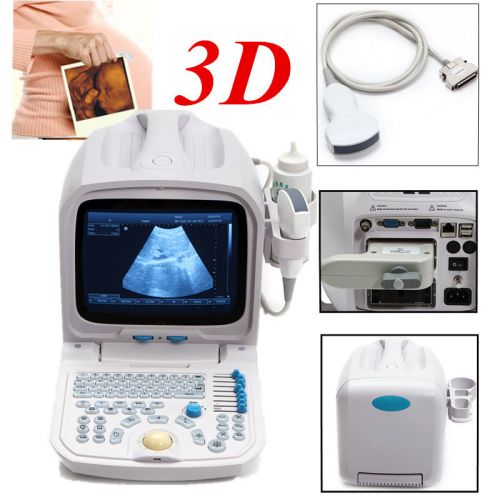 Internal 3D 3.5mhz convex probe Portable Ultrasound Scanner machine warranty