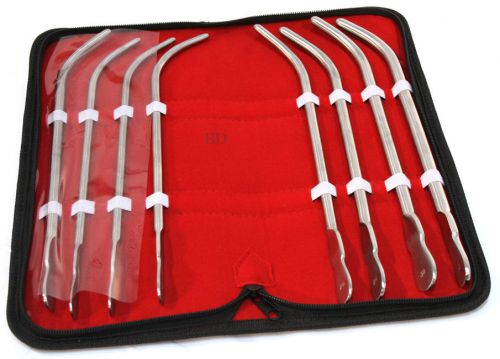 8 Pc Van Buren Urethral Sounds With A Carrying Case