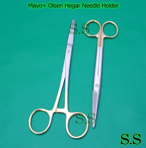 MAYO+OLSEN HEGAR NEEDLE HOLDER 7&#034; W/ TUNGSTEN CARBIDE