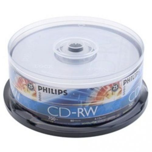 50 Philips CD-RW 4X-12X 80Min/700MB (Philips Logo on Top)