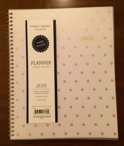 Sugar paper los angeles for target large gold polka dot planner 2015 for sale