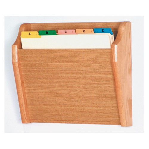 Wooden Mallet Single Tapered Pocket Chart Holder Light Oak