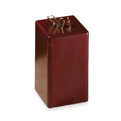 Rolodex Wood Tones Paper Clip Holder - Wood - 1 Each - Mahogany (ROL23370)