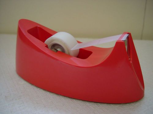 Scotch Brand MCM vtg salmon color Decor model C-15 Home Tape Dispenser