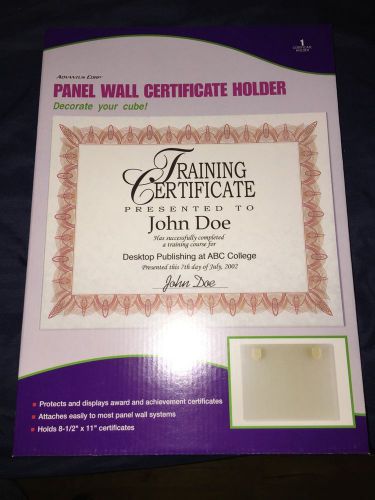 Advantus Panel Wall Certificate Holder - 11&#034; X 8.50&#034; Insert - (75317)