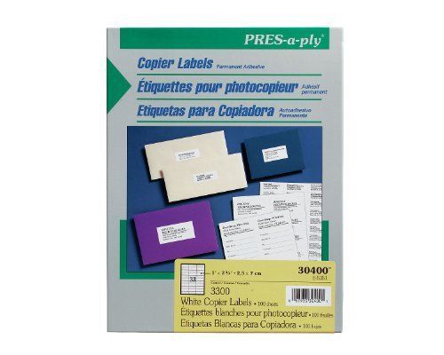 Avery Copier Address Label - 1&#034; Width X 2.75&#034; Length - 3300 / Box - (30400)