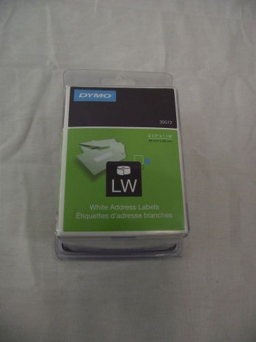 Dymo Address Labels, 1-1/8 x 3-1/2, White, 520/Pack NIB