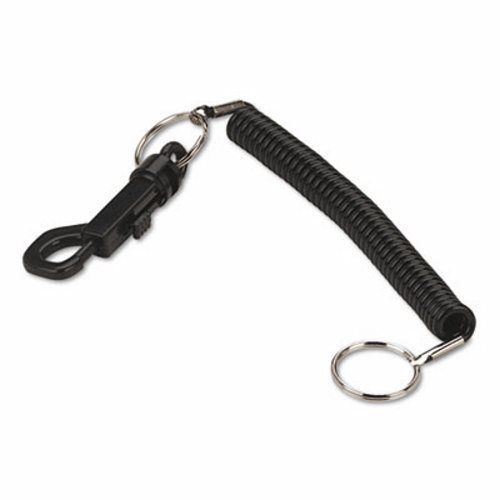 Securit key coil chain &#039;n clip key organizer, flexible coil, black (pmc04992) for sale