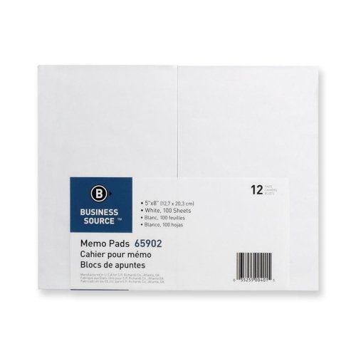 Business Source Plain Memorandum Pad - 100 Sheet - 16 Lb - Unruled - (bsn65902)