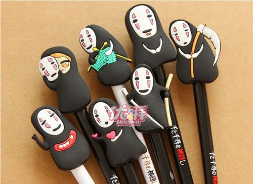 6pc Hayao Miyazaki Cartoon Spirited Away Neutral Pen O.5mm ship in ramdon color