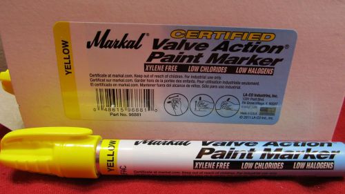 LA-CO_MARKAL_VALVE ACTION PAINT MARKER_LIQUID PAINT_96881_YELLOW_LOT OF 11