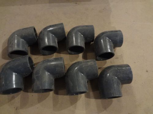 LOT OF (8) SPEARS 1-1/2&#034;  90 DEGREE ELBOW SLIP / SOCKET PIPE SCH 80 PVCI 90?