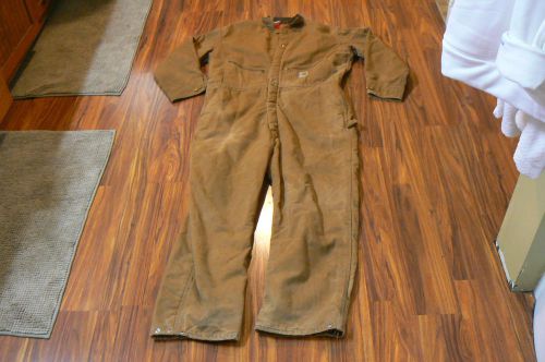 Carhartt Overalls Coveralls Quilted Lining Sz 50 Reg Farmer Construction Canvas