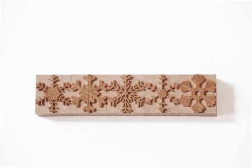 Letterpress Snowflake wood type 9 line - 5 pieces