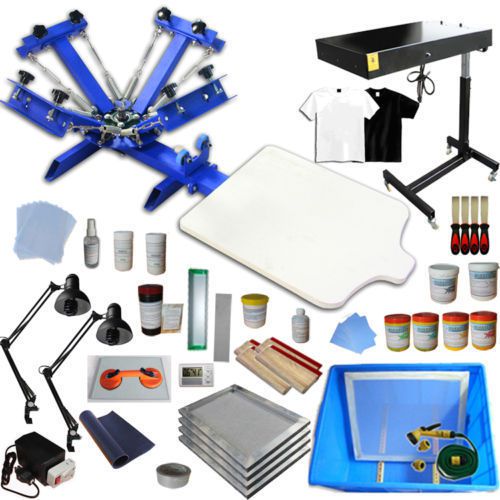 4 Color 1 Station Screen Printing DIY Printer Flash