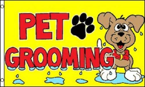 Pet grooming flag dog store advertising banner business pennant groomer sign 3x5 for sale