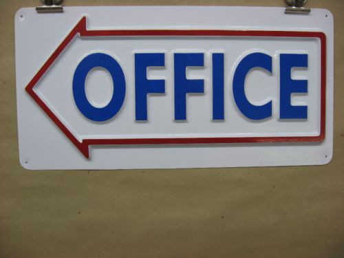 Office arrow frame left 3-d embossed plastic 6x14 sign shop garage store for sale