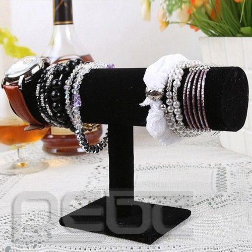 T-bar Jewelry Necklace Wrist Watch Bracelet Decorations Stand Holder Display #C1