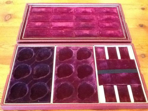 2 Mint c1930s Velvet Lux Watchmakers Display 15x8.25 Tray Wrist Pocket Watches