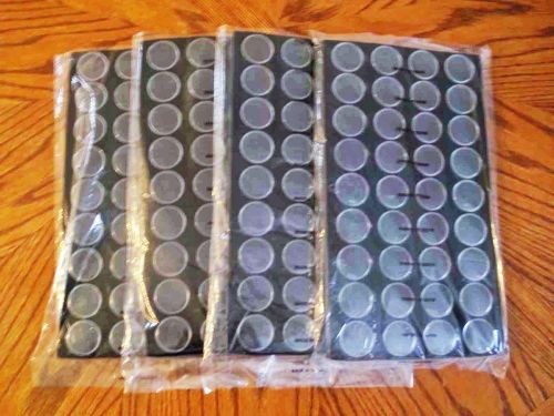 4 x new 36 clear gem jars with black foam in gemstone storage display tray liner for sale