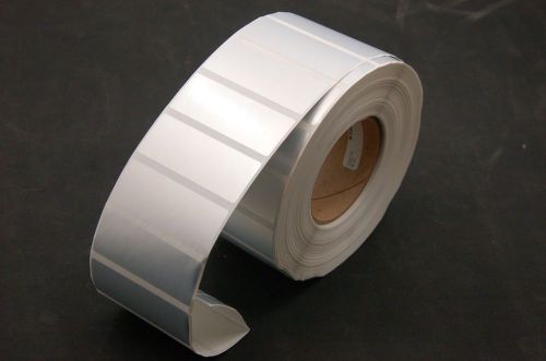 Self adhesive silver mylar labels 80mm x 30mm, 3000/roll, lot of 10 rolls for sale