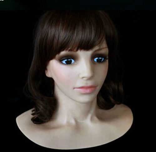 silicone cyberskin female mask  facial movements 4 cosplay crossdress ultrareal