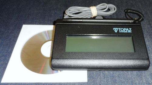 TOPAZ T-LBK460-HSB-R 1X5 USB Signature Capture BL Pad Excellent Condition CD Inc