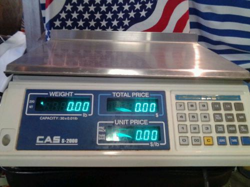 CAS CORPORATION SPACE 2000 30 LB MEAT/PRODUCE/DELI SCALE ~ MOD. S-2000