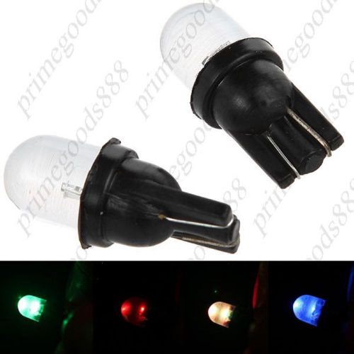 2 x Multi color Lamp T10-1 DC 12V LED Bulb Lamp Light for Car Free Shipping