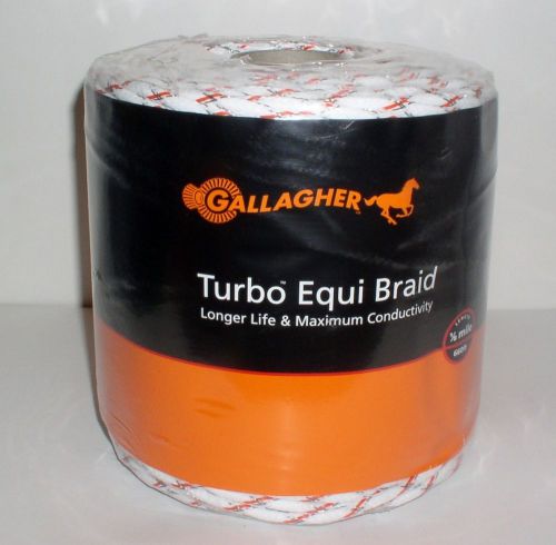 GALLAGHER TURBO EQUIBRAID EQUI BRAID EQUINE HORSE WHITE 1/8 mile 656&#039;