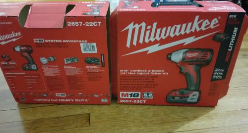 MILWAUKEE Cordless 2 speed Impact Driver Kit,18V,1/4 In G7498145