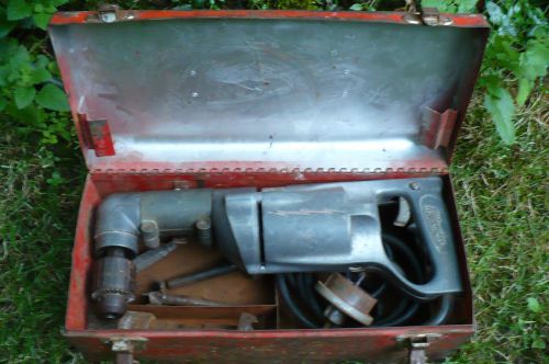 Milwaukee heavy duty 1/2 inch s-412 right angle drill w/ bits and case vintage for sale