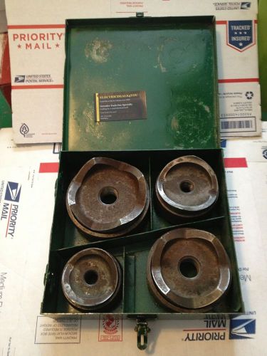 Greenlee 7304 Large KnockOut Punch Set 2 1/2&#034; 3&#034; 3 1/2&#034; 4&#034; Conduit Sizes #3898