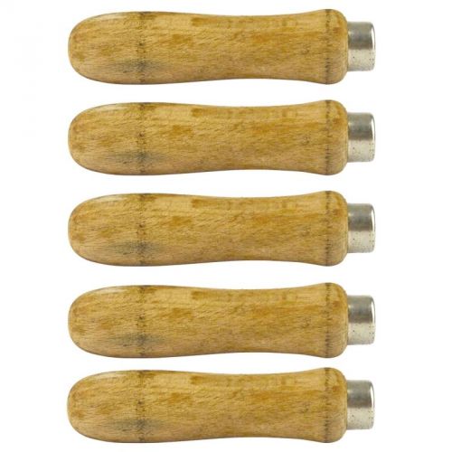 4&#034; Long Wooden File Handle x 5 Shaft Hand Files Trade Tool DIY Industrial TE503