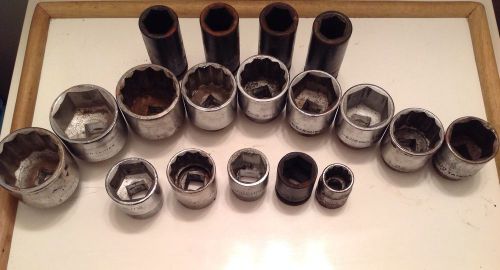 18pc Allied Big Truck Tractor socket set 3/4&#034; drive Standard &amp; Impact 6 &amp; 12pt