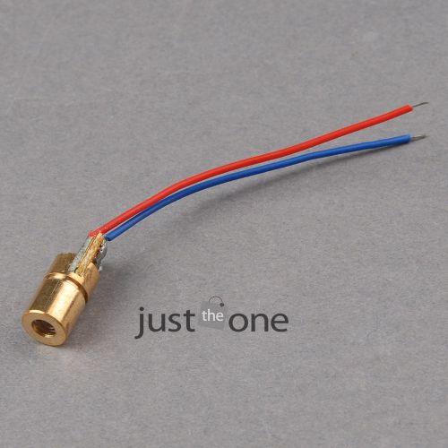 6mm DC 3V 5mW Laser Dot Diode Module Copper Head Tube 650nm Wavelength Red