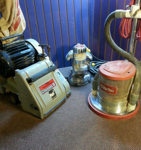 Clarke American floor sander set- 8&#034; drum, 16&#034; buffer, B2 edger (2 speed)