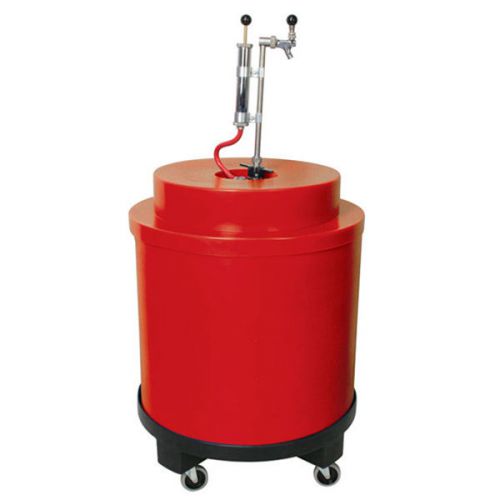 Beer Keg Super Cooler - Red - Keep Draft Beer Cold - Party &amp; Event Drink Holder