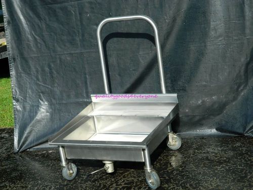Portable Stainless Soak Sink, Quick Release Drain, Casters
