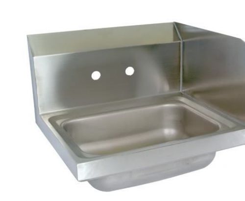 Wall mount hand sink 17&#034; with right side splash for sale