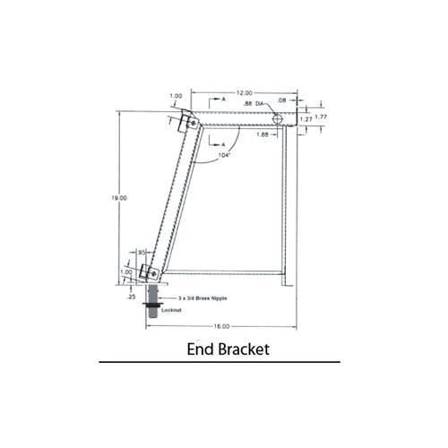 Marsal and Sons 108 Marsal Sneezeguard End Bracket