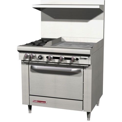 Southbend 36&#034; 2 Burner Range 24&#034; Griddle with Standard Oven S36D-2G