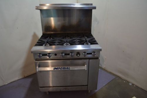 Imperial 6 Burner Natural Gas Range with Oven Base